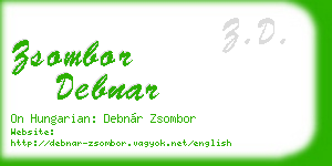 zsombor debnar business card